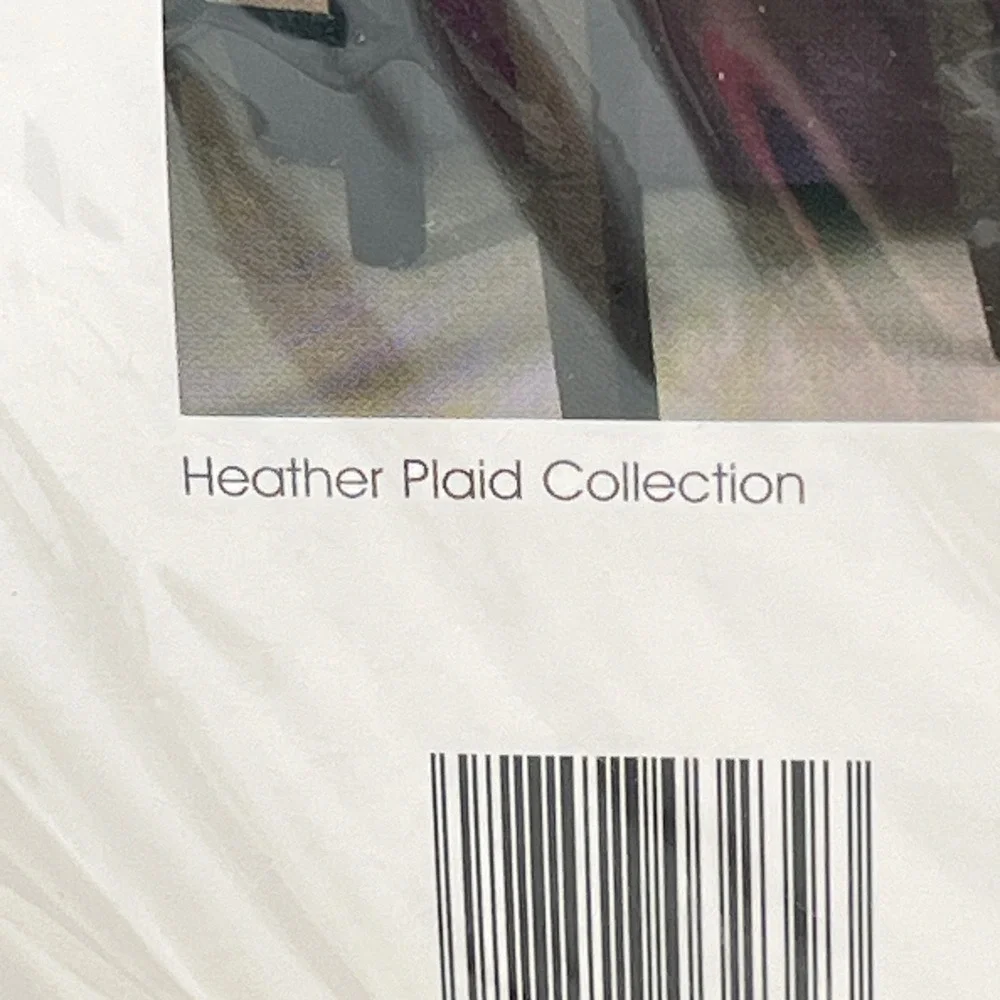 Target Queen Sheet Set Heather Plaid Collection Purple Stripe Percale 180 TC NEW
